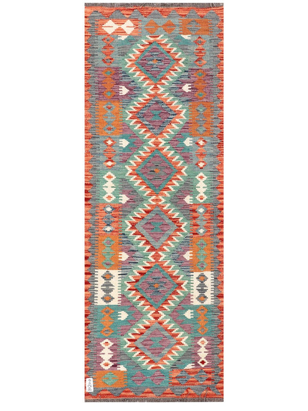 Maimana Afghanistan Kilim Rug - 195 x68 cm
