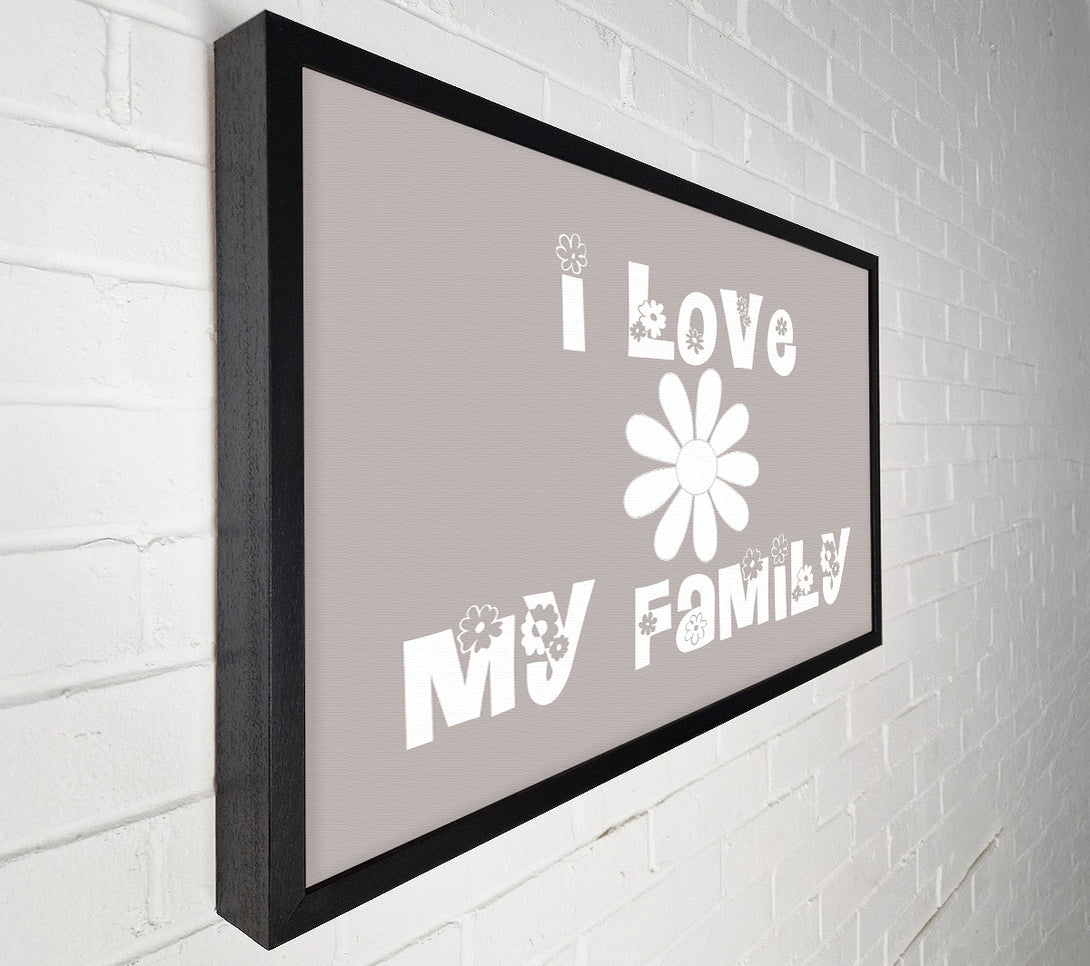  A Canvas Print of Boys room Quote I Love My Family Beige Canvas Art
