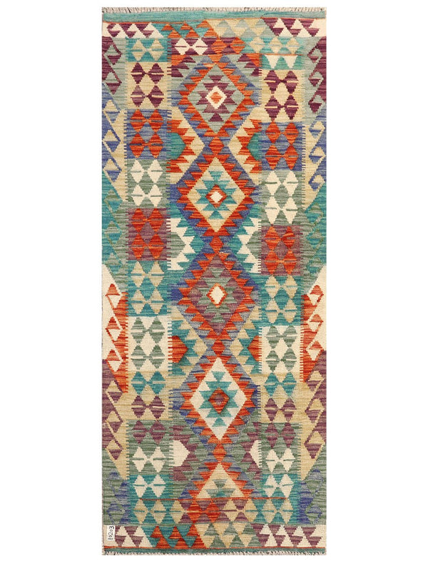 Maimana Afghanistan Kilim Rug - 189 x80 cm