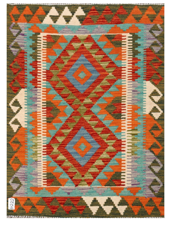 Maimana Afghanistan Kilim Rug - 133 x 83 cm