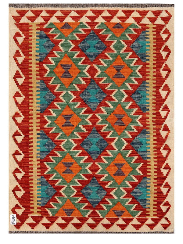 Maimana Afghanistan Kilim Rug - 122 x 88 cm