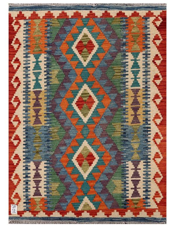 Maimana Afghanistan Kilim Rug - 124 x 89 cm