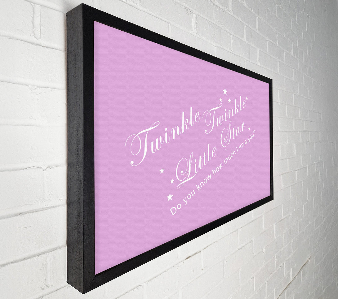  A Canvas Print of Nursery Quote Twinkle Twinkle Little Star 2 Pink Canvas Art