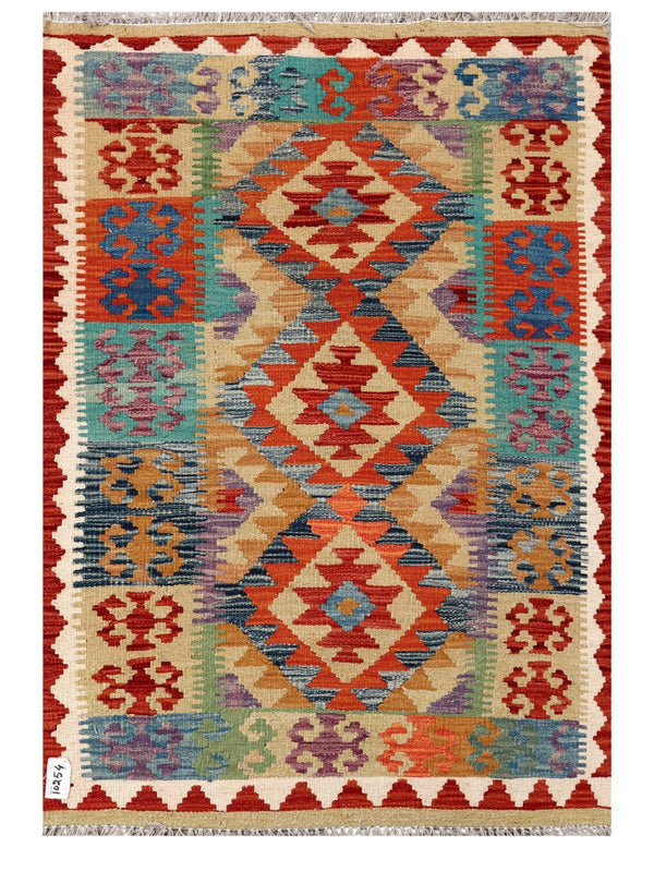 Maimana Afghanistan Kilim Rug - 129 x 89 cm