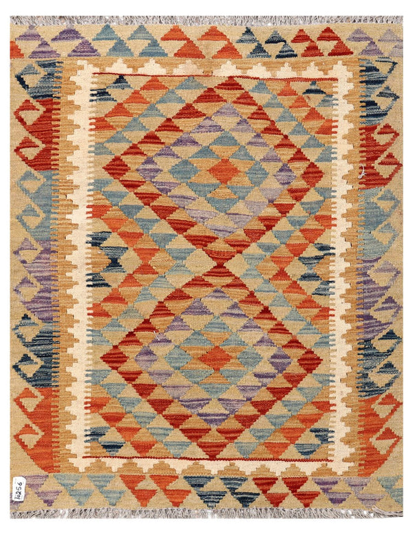 Maimana Afghanistan Kilim Rug - 124 x 97 cm