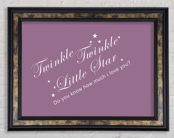 Twinkle Twinkle Little Star 2 Dusty Pink Framed Print