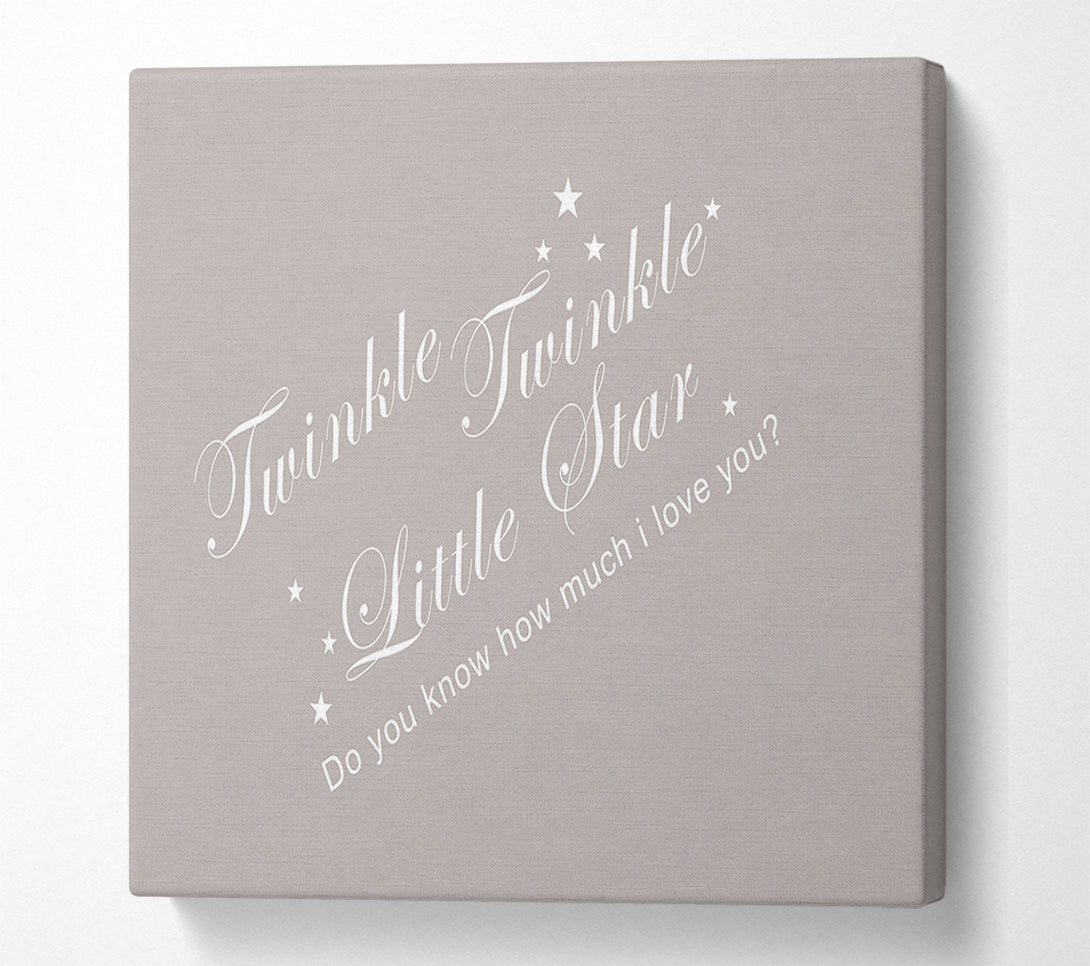  A Canvas Print of Nursery Quote Twinkle Twinkle Little Star 2 Beige Canvas Art