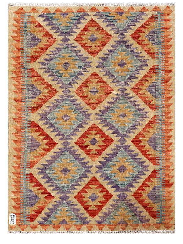Maimana Afghanistan Kilim Rug - 121 x 88 cm