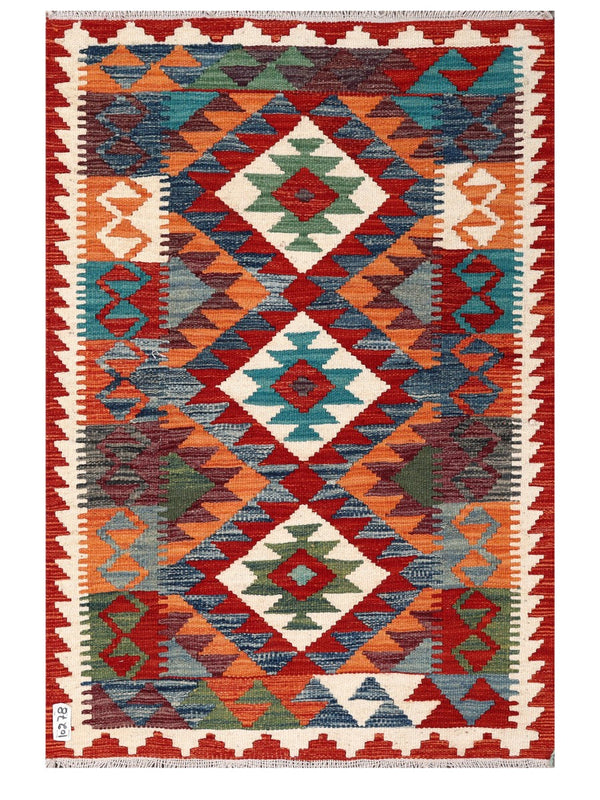 Maimana Afghanistan Kilim Rug - 122 x 81 cm