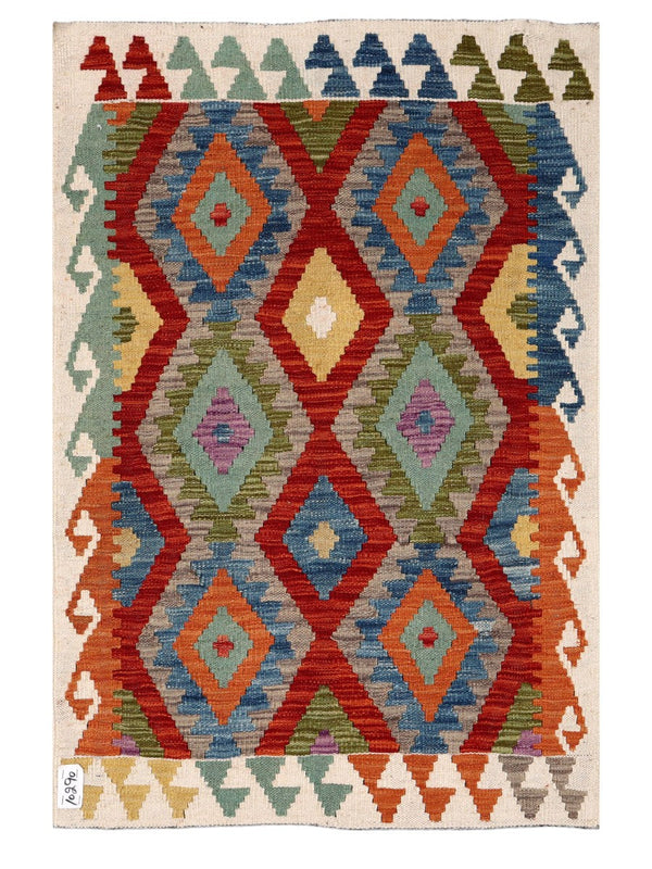Maimana Afghanistan Kilim Rug - 122 x 81 cm