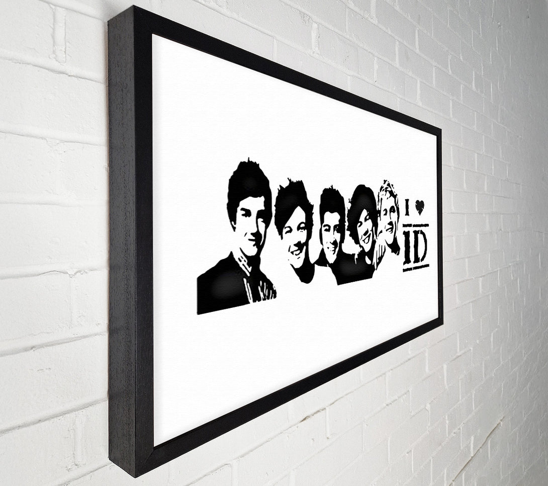  A Canvas Print of Music Quote I Love 1 Direction White Canvas Wall Art