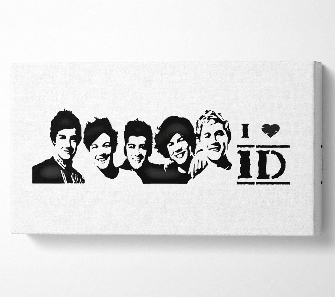  A Canvas Print of Music Quote I Love 1 Direction White Canvas Wall Art