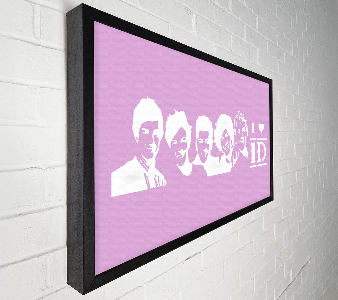  A Canvas Print of Music Quote I Love 1 Direction Pink Canvas Print
