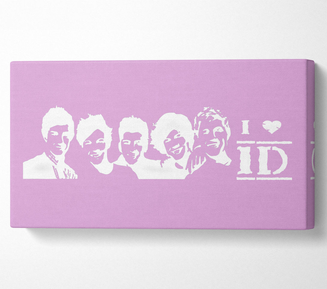  A Canvas Print of Music Quote I Love 1 Direction Pink Canvas Print