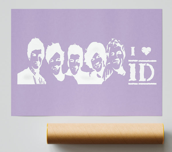 Music Quote I Love 1 Direction Lilac Giclee Print