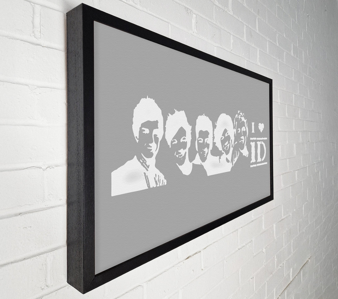  A Canvas Print of Music Quote I Love 1 Direction Grey White Canvas Print