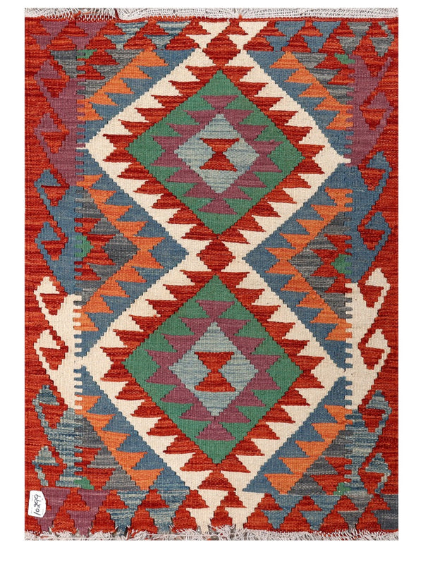 Maimana Afghanistan Kilim Rug - 114 x 81 cm