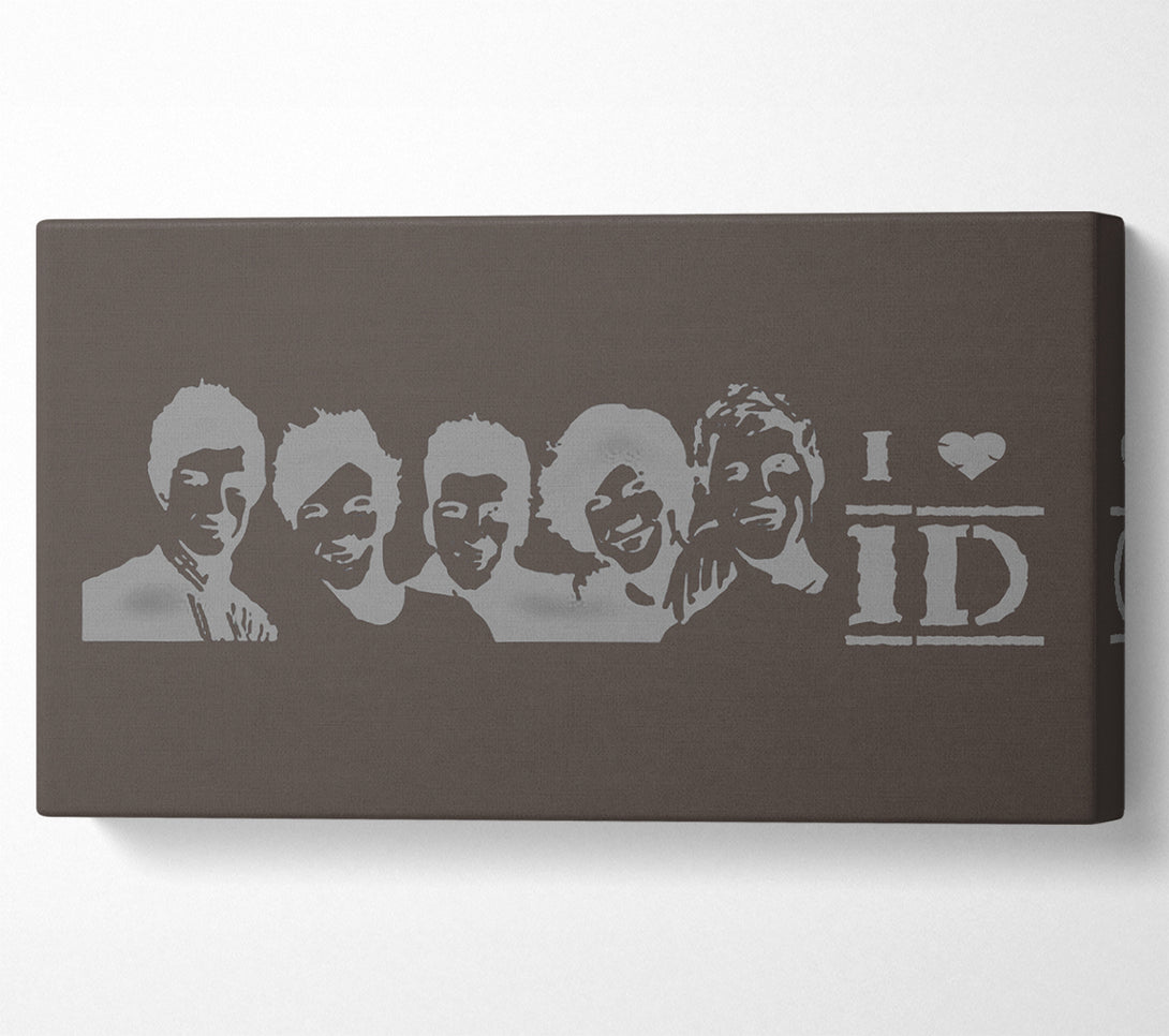  A Canvas Print of Music Quote I Love 1 Direction Chocolate Canvas Wall Art