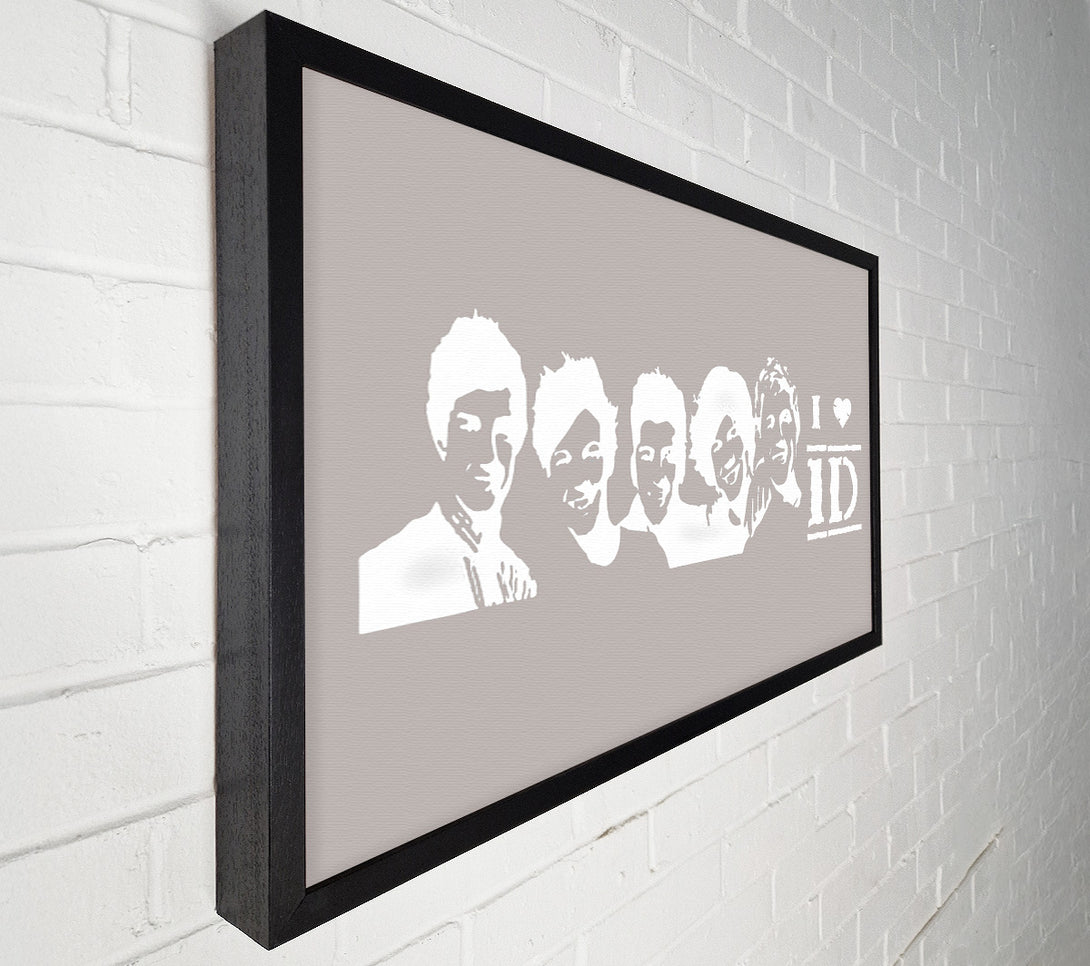  A Canvas Print of Music Quote I Love 1 Direction Beige Canvas Print