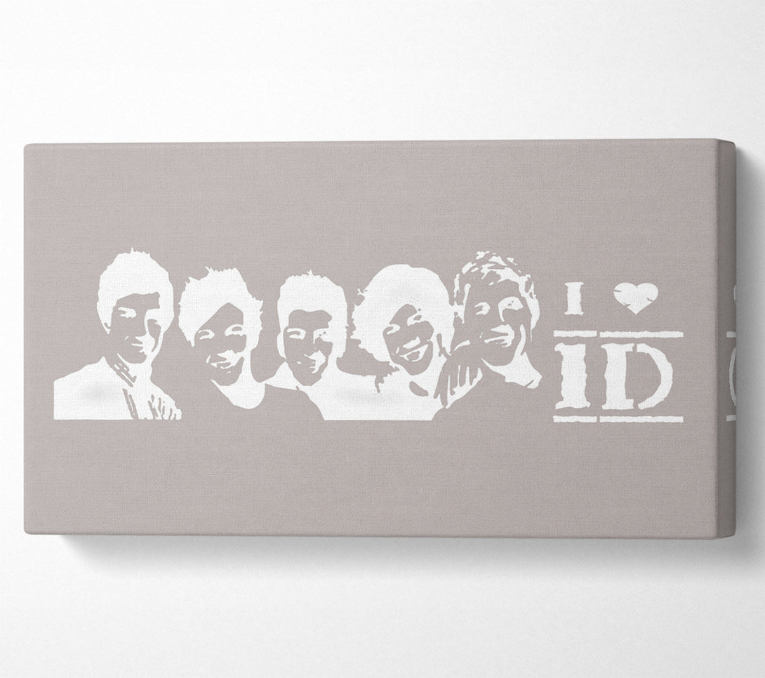 A Canvas Print of Music Quote I Love 1 Direction Beige Canvas Print