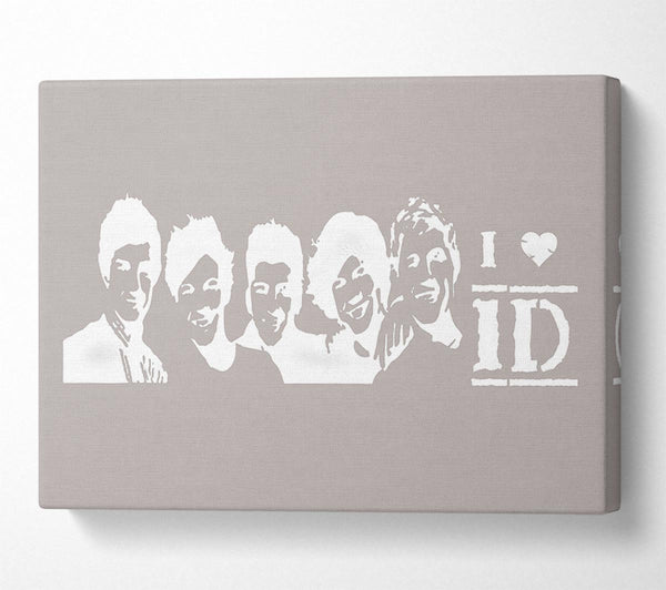  A Canvas Print of Music Quote I Love 1 Direction Beige Canvas Print