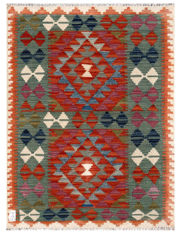 Maimana Afghanistan Kilim Rug - 119 x 88 cm