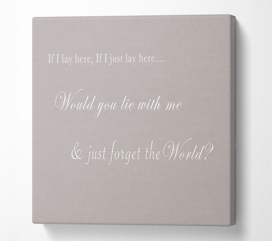  A Canvas Print of Music Quote If I Lay Here If I Just Lay Here Snow Patrol Beige Canvas Art