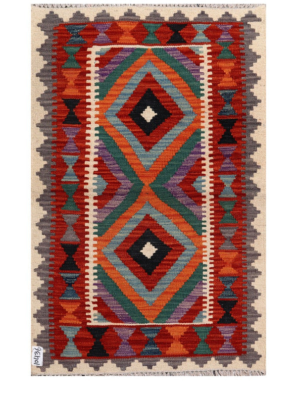 Maimana Afghanistan Kilim Rug - 120 x 79 cm