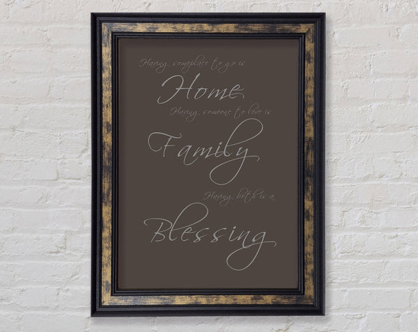 Having Someplace To Go Is Home Chocolate Framed Print