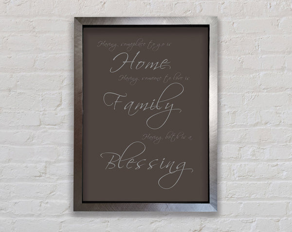 Having Someplace To Go Is Home Chocolate Framed Print