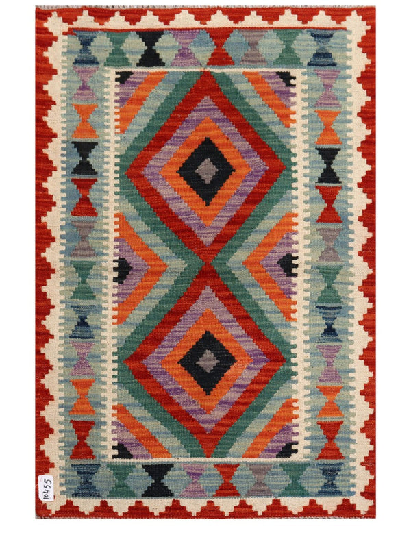 Maimana Afghanistan Kilim Rug - 121 x 83 cm