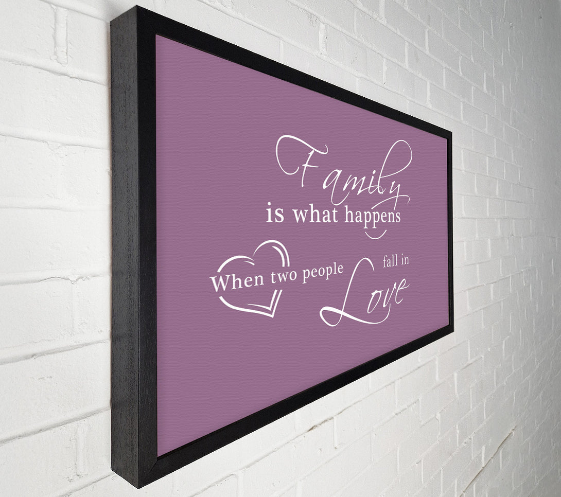  A Canvas Print of Family Quote Family Is What Happens Dusty Pink Canvas Wall Art
