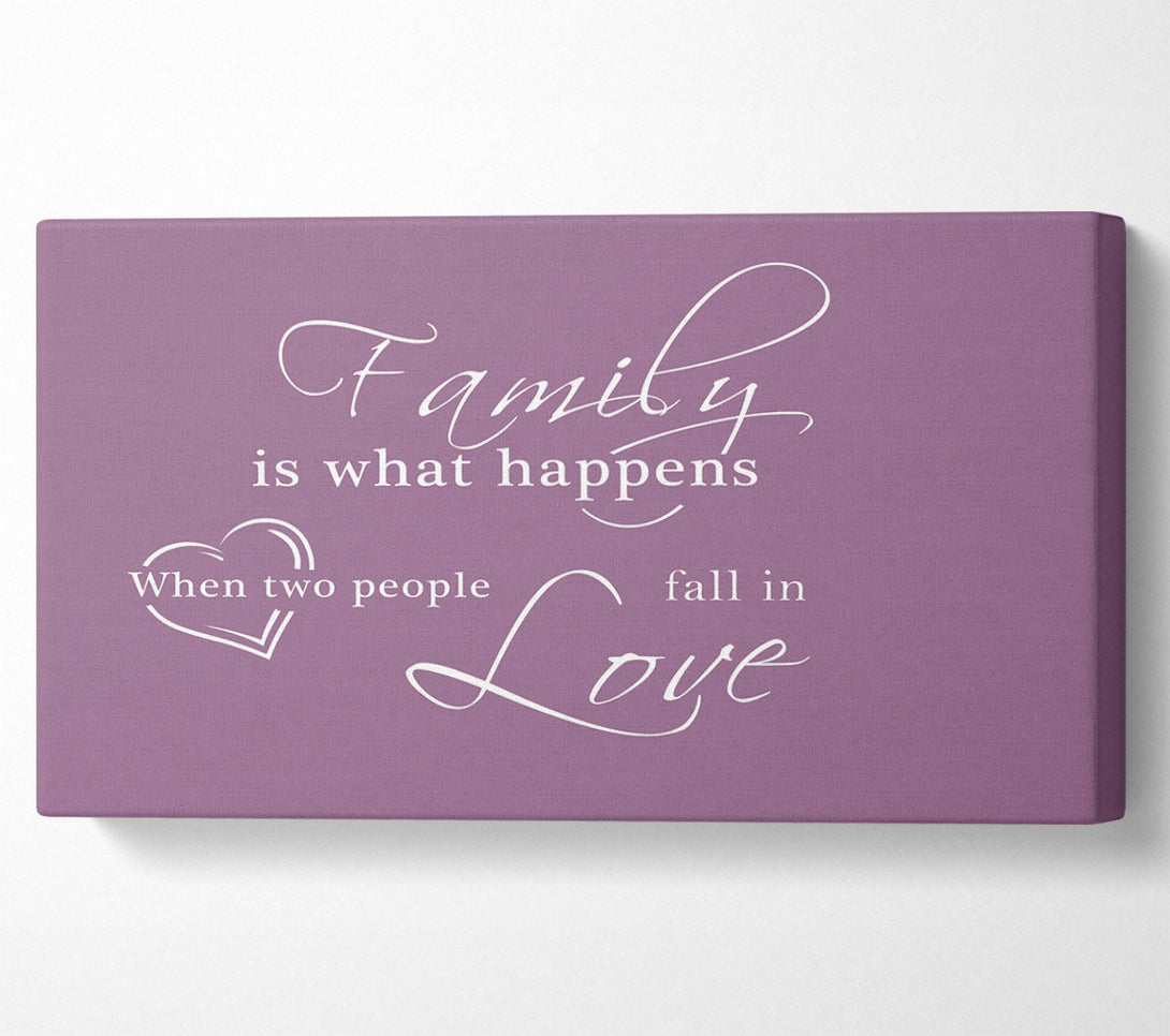  A Canvas Print of Family Quote Family Is What Happens Dusty Pink Canvas Wall Art