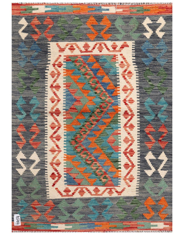 Maimana Afghanistan Kilim Rug - 120 x 87 cm