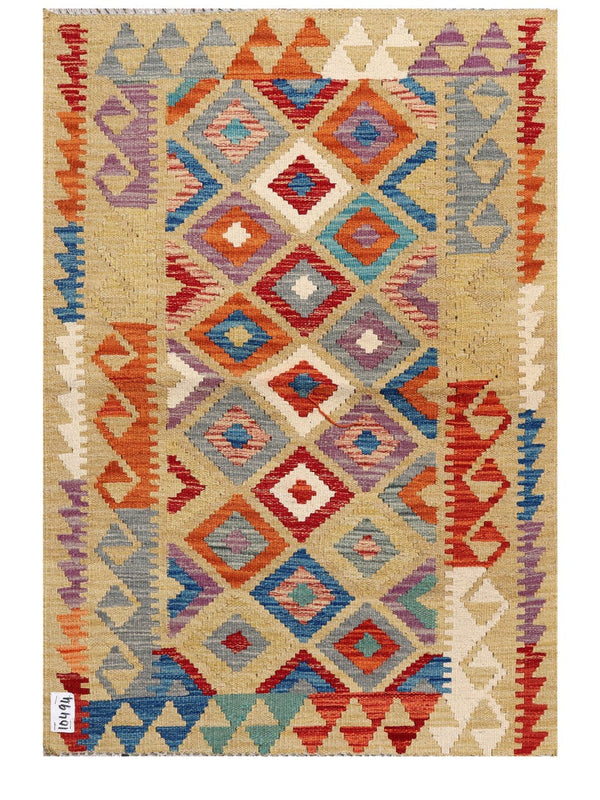 Maimana Afghanistan Kilim Rug - 118 x 77 cm