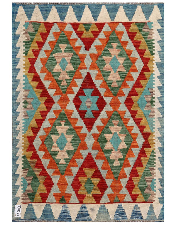 Maimana Afghanistan Kilim Rug - 117 x 84 cm