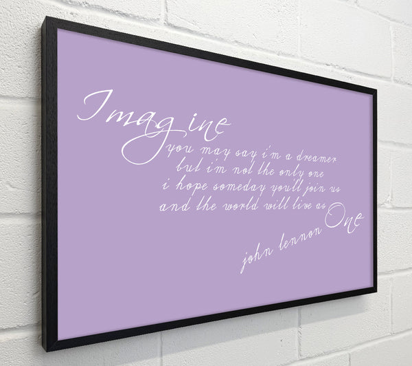 Music Quote Imagine John Lennon Lilac