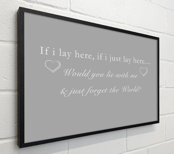 Music Quote If I Lay Here Snow Patrol Grey White