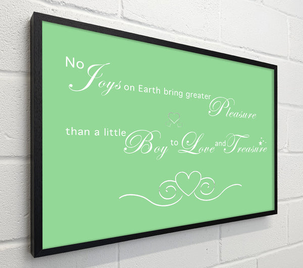 Boys Room Quote No Joys On Earth Bring Pleasure Green