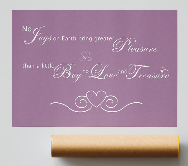 Boys Room Quote No Joys On Earth Bring Pleasure Dusty Pink Print