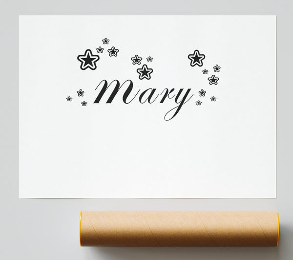 Your Name In Stars White Print