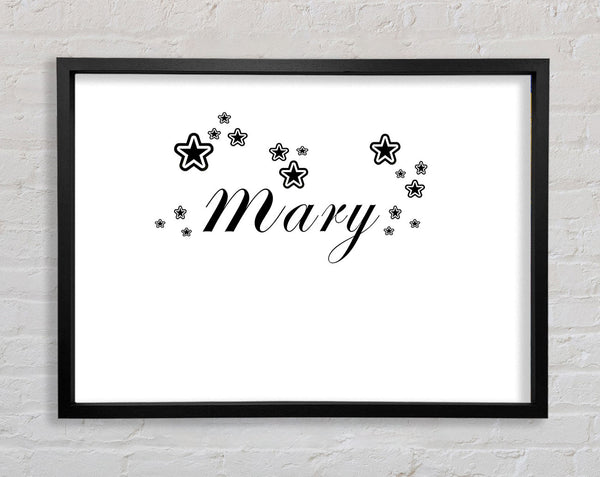 Your Name In Stars White Framed Print