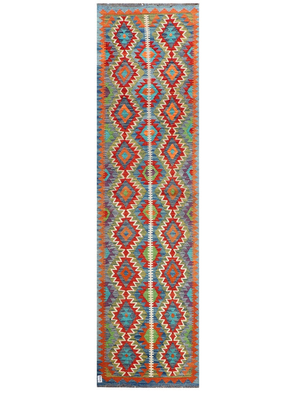 Maimana Afghanistan Kilim Runner - 309 x 84 cm