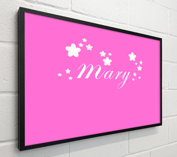 Girls Room Quote Your Name In Stars Vivid Pink