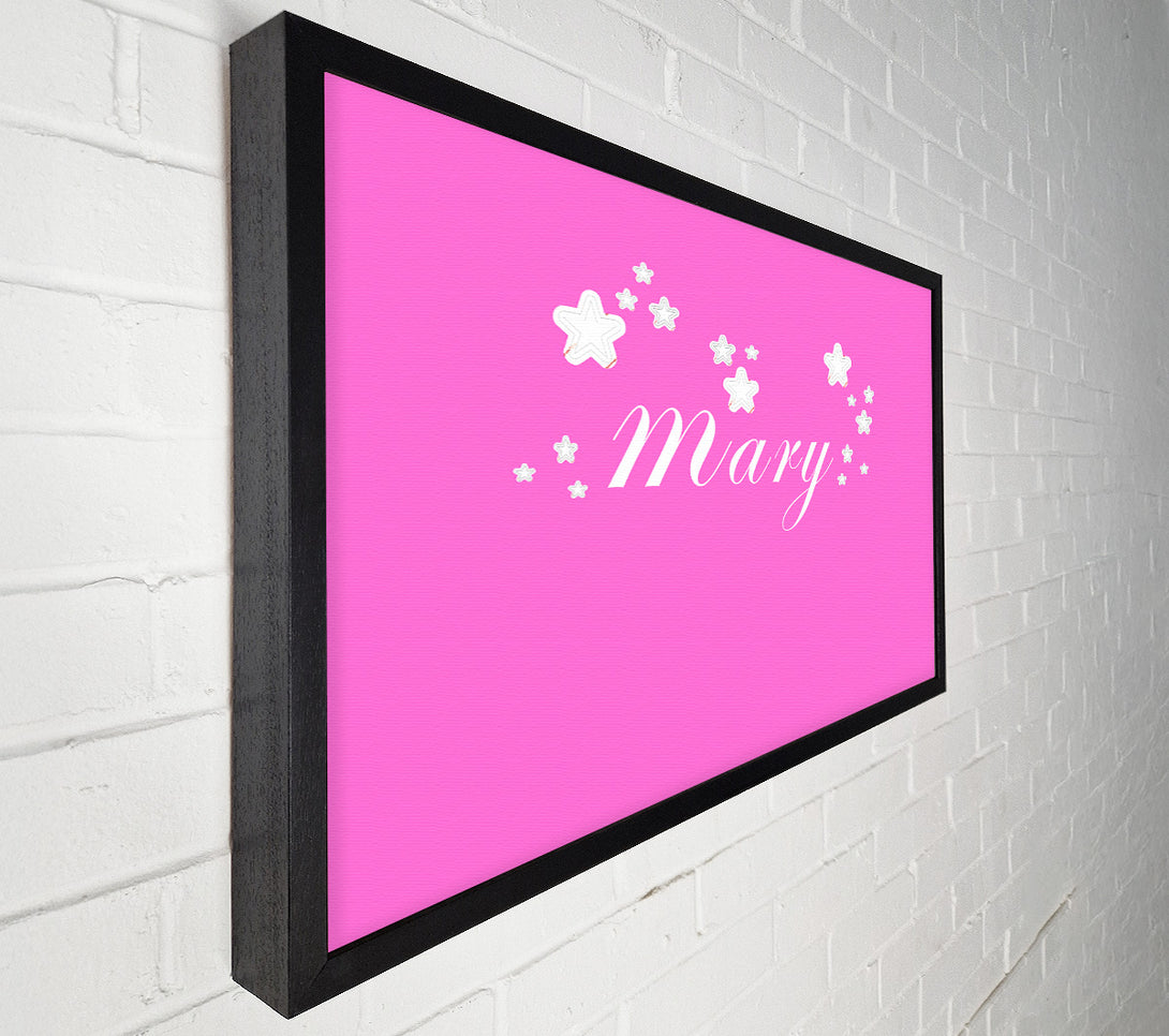  A Canvas Print of Girls Room Quote Your Name In Stars Vivid Pink Canvas Art