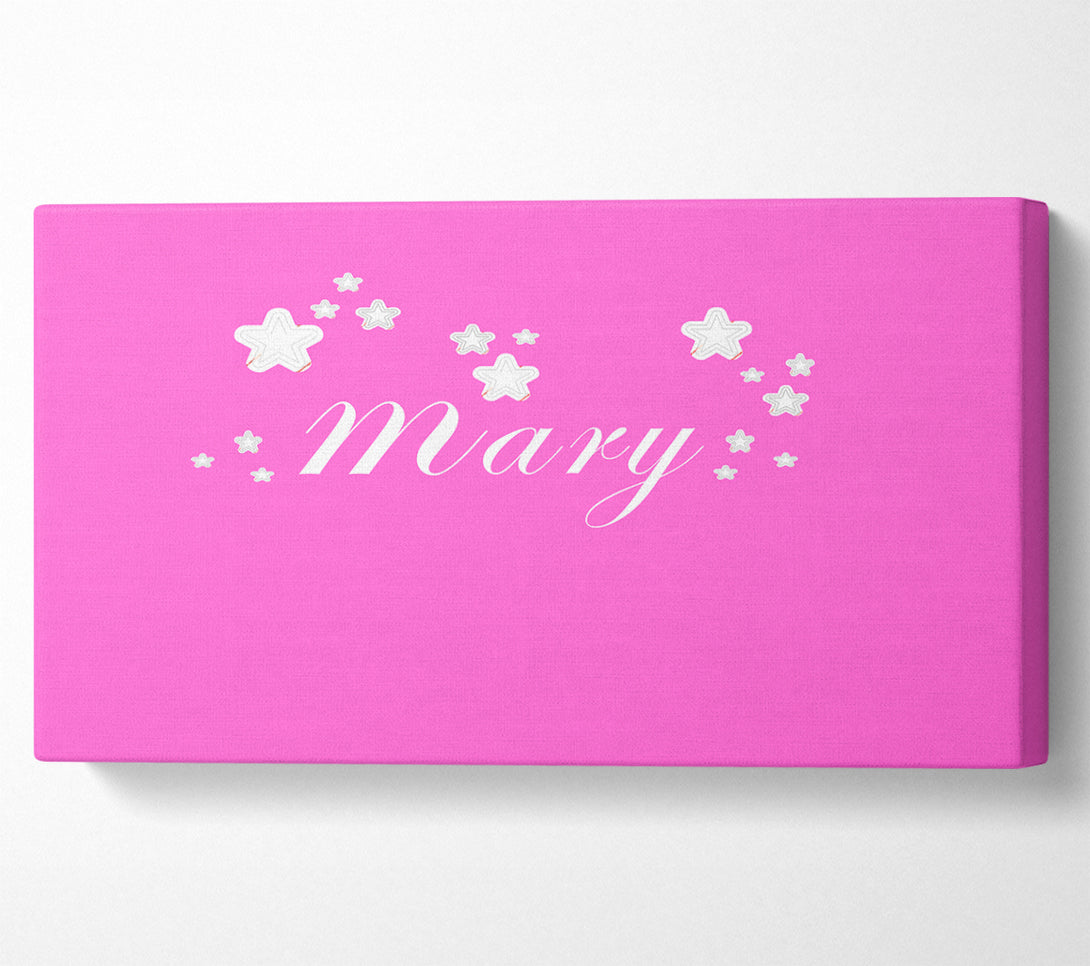  A Canvas Print of Girls Room Quote Your Name In Stars Vivid Pink Canvas Art