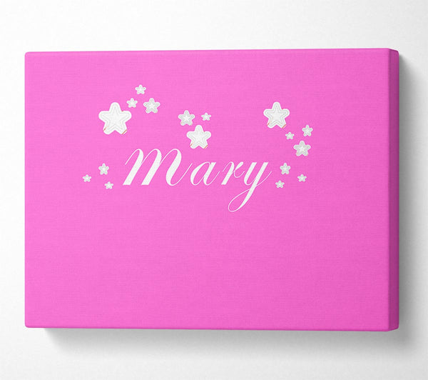  A Canvas Print of Girls Room Quote Your Name In Stars Vivid Pink Canvas Art