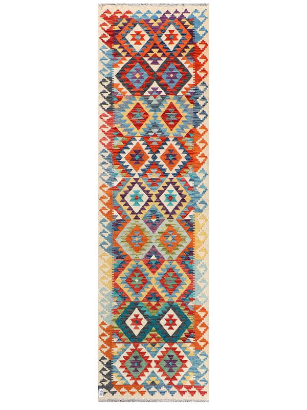 Maimana Afghanistan Kilim Runner - 288 x 82 cm