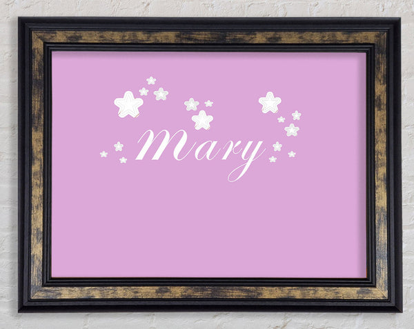 Your Name In Stars Pink Framed Print