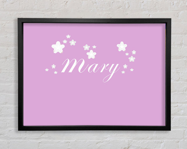Your Name In Stars Pink Framed Print